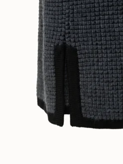 AKRIS Two Tone Trapezoid Stitch Long Cardigan -AKRIS Sales Store 602830