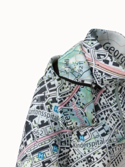 AKRIS Neoprene Parka St. Gallen Map Print -AKRIS Sales Store 603005