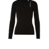 AKRIS Trapezoid Cutout Long Sleeve Knit Pullover
