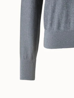 AKRIS Silk Lurex Cowl Neck Knit Pullover -AKRIS Sales Store 647731