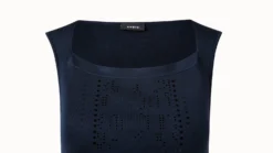 AKRIS Silk Stretch Punchcard Application Knit Top -AKRIS Sales Store 647747 scaled