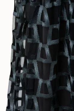 AKRIS Mixed Trapezoid Embroidery Gown -AKRIS Sales Store 647806