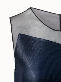 AKRIS Liquid Jersey And Tulle Blouse -AKRIS Sales Store 647966