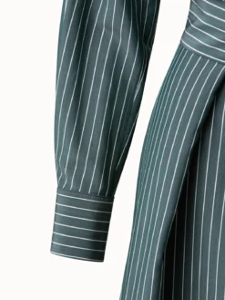 AKRIS Silk Crepe Stripes Shirt Dress -AKRIS Sales Store 648203