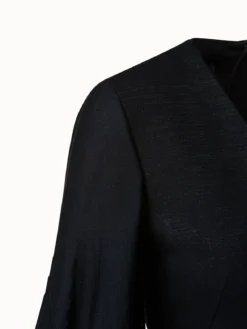 AKRIS Wool Lurex Double Face Knit Sleeve Dress -AKRIS Sales Store 648491