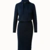 AKRIS Cashmere Cowl Neck Knit Dress