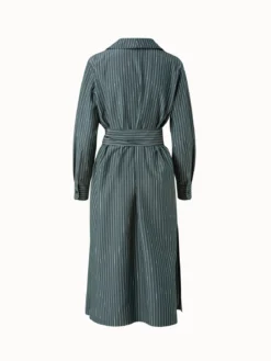 AKRIS Silk Crepe Stripes Shirt Dress -AKRIS Sales Store 648864