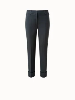 AKRIS Cotton Silk Stretch Cropped Tapered Pants