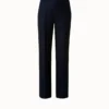 AKRIS Straight Led Wool Lurex Pant