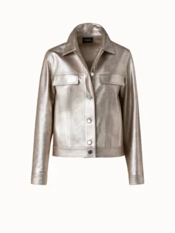 AKRIS Pearlized Nappa Leather Jacket