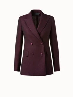 AKRIS Double Breasted Jacket In Wool Lurex