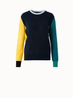 AKRIS Cashmere Cardigan Stitch Print 4 Knit Pullover