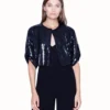 AKRIS Short Sequin Jacket With Silk Lining
