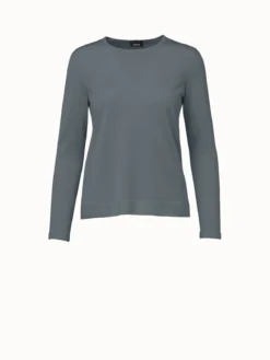 AKRIS Fine Gauge Cashmere Silk Pullover