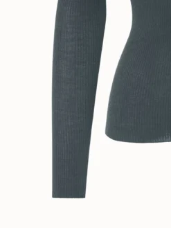 AKRIS Cashmere Silk Fine Rib Mockneck -AKRIS Sales Store 658708