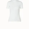 AKRIS Cotton Ribbed Jersey Top