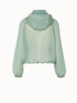 AKRIS Silk Techno Iridescent Organza Blouson Jacket -AKRIS Sales Store 669158