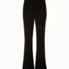 AKRIS High Waist Wool Double-Face Bootcut Pants