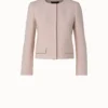 AKRIS Wool Double Face Stretch Jacket With Hook Closure