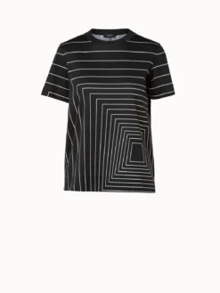 AKRIS Trapezoid Square Print T-Shirt