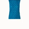 AKRIS Sleeveless Structured Trapezoid Knit Top