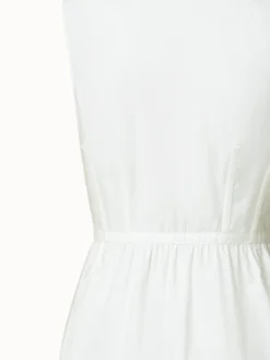 AKRIS Cotton Stretch Poplin Sleeveless Shirt Dress With Apron Detail -AKRIS Sales Store 670582