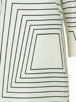 AKRIS Trapezoid Sqaure Print Cotton Silk Double-Face Dress -AKRIS Sales Store 670601