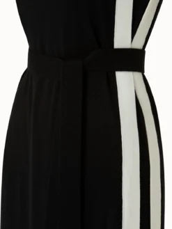 AKRIS Wool Silk Sleeveless Midi Dress With Contrast Tape Detail -AKRIS Sales Store 670717