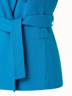 AKRIS Linen Wool Crêpe Double-Face Faux Double-Breasted Gilet -AKRIS Sales Store 670731