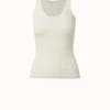 AKRIS Silk Cotton Seamless Rib Knit Top