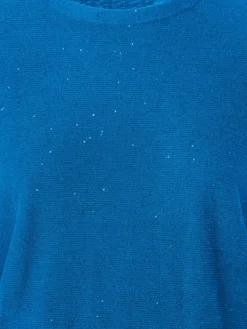 AKRIS Oversized Linen Blend Pullover With Fine Sequins And Drawstring Hem -AKRIS Sales Store 673915