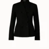 AKRIS Double-Breasted Cotton Silk Double-Face Jacket