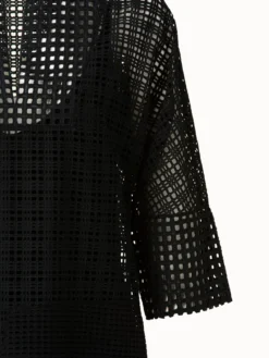 AKRIS Cotton Broderie Anglaise Midi Dress -AKRIS Sales Store 683856