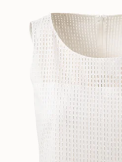 AKRIS Cotton Broderie Anglaise Patchwork Sheath Dress -AKRIS Sales Store 683876