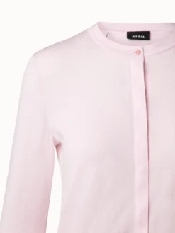 AKRIS Sea Island Cotton Ai Hemstitch Cardigan -AKRIS Sales Store 684022