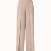 AKRIS Silk Georgette Wide Leg Pants With Front Leg Slits