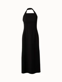 AKRIS Wool Double-Face Apron Midi Dress