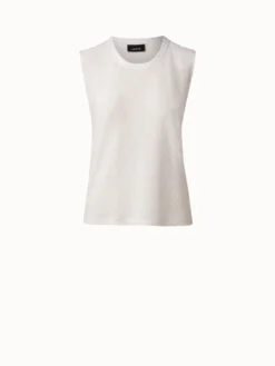 AKRIS Linen Cotton Sequins Knit Tank