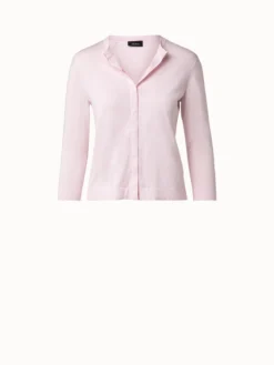 AKRIS Sea Island Cotton Ai Hemstitch Cardigan -AKRIS Sales Store 684835