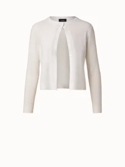 AKRIS Linen Cotton Fine Sequins Cardigan