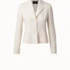 AKRIS Wool Crêpe Double-Face Short Blazer