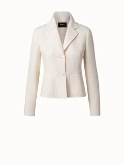 AKRIS Wool Crêpe Double-Face Short Blazer