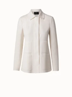 AKRIS Structured Cotton Silk Double-Face Jacket