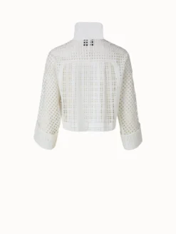 AKRIS Cotton Broderie Anglaise Patchwork Short Jacket -AKRIS Sales Store 685113