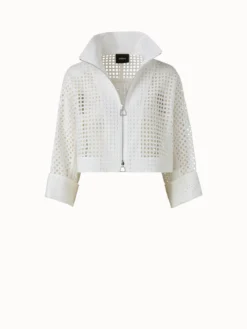 AKRIS Cotton Broderie Anglaise Patchwork Short Jacket -AKRIS Sales Store 685114