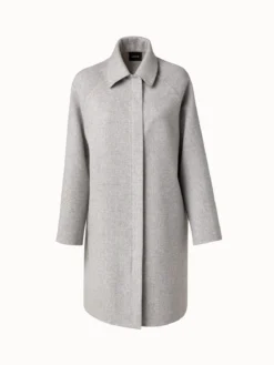 AKRIS Checked Cashmere Double-Face Coat