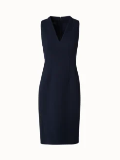 AKRIS Wool Crêpe Double-Face Sheath Dress