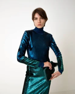 AKRIS Sequins Colorblock Gown -AKRIS Sales Store 693416