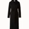 Wool Cashmere Blend Wrap Coat