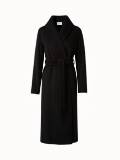 Wool Cashmere Blend Wrap Coat